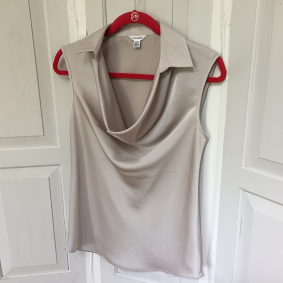 Calvin Klein Tan V-Neck Sweater - Picture 7 of 14